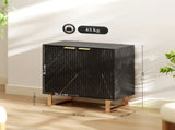 Elegant Storage Sideboard - Black/Gold-Tone T3398P343172