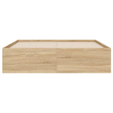 Bed Frame with Drawers without Mattress Sonoma Oak 120x190 cm Small Double 3207317