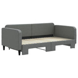 Daybed with Trundle without Mattress Dark Grey 90x190 cm Single 3196886