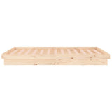 LED Bed Frame without Mattress King Size Solid Wood 819977