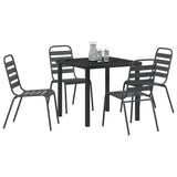 Garden Dining Set 5 pcs Anthracite Powder-Coated Steel 3379297