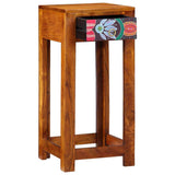 Floral End Table with Drawer with Storage Brown 35 x 35 x 75 cm 4016528