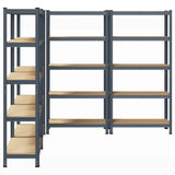 5-Layer Storage Shelves 4 pcs Anthracite Steel&Engineered Wood 3307595