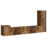 TV Cabinet Set Wall-mounted 3 pcs Old Wood Engineered Wood 3409022