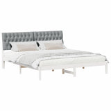 Bed Frame with Upholstered Headboard White 180 x 200 cm 3394387