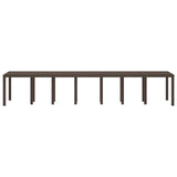Garden Table Brown 400 x 100 x 73 cm Poly Rattan 3378529