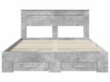Bed Frame Concrete Grey 120 x 200 cm Engineered Wood 3410014