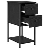 Bedside Cabinet 2 pcs Black oak 32 x 42 x 70 cm Engineered wood 871290