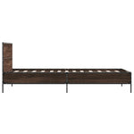 ZNTS Bed Frame without Mattress Brown Oak 90x190 cm Single 845566