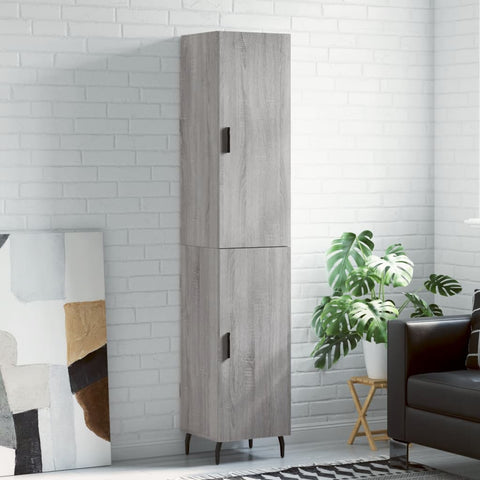 Highboard Grey Sonoma 34.5x34x180 cm Engineered Wood 3198807