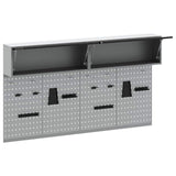Tool Cabinet Set with Shelf with Storage 6 pcs Black Steel 3321414