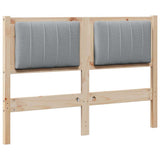 Upholstered Headboard Brown 120 cm Solid Pine Wood 879074