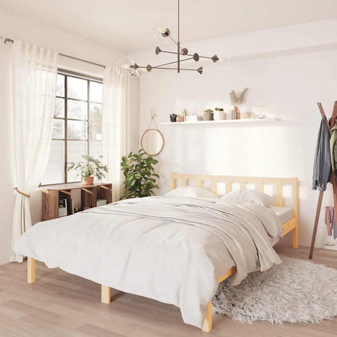 810092 Bed Frame without Mattress Solid Wood 160x200 cm