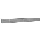 Planter Light Grey 580 x 50 x 45 cm Galvanised Steel 42018160