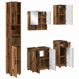Bathroom Furniture Set 5 pcs Old Wood Engineered wood & Metal 3393001