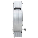 Drum Fan with Wheel Silver 79 x 37 x 82 cm Aluminium 42001424