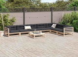 8 Piece Garden Sofa Set Solid Wood Pine 3299474