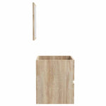 Bathroom Cabinet with Mirror Sonoma Oak Engineered Wood 804866