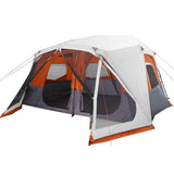Family Tent with LED 10-Person Light Grey and Orange Quick Release 94303