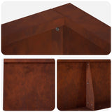 Retaining Wall 8 pcs 300 x 100 x 40 cm Weathering Steel Rusty 3449253