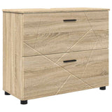 Bathroom Furniture Set with Drawer with Shelf 4 pcs Sonoma Oak 3393085