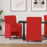 Dining Chairs with Wheels with Wheels 2 pcs Red 58 x 65 x 98 cm 42017888