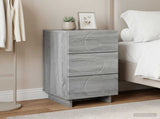Bedside Cabinet Grey Sonoma 33.5 x 34.5 x 60 cm Engineered Wood 8011435