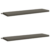 2-Piece Bench Cushions SOEST 2 pcs 100% Polyester Grey 949043