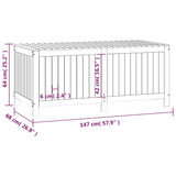 Garden Storage Box 147x68x64 cm Solid Wood Pine 823850