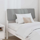 Upholstered Headboard Light Grey 90 cm Solid Pine Wood 879253
