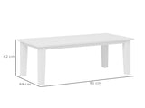 Outdoor Garden Coffee Table, HDPE All-Weather Garden Table, Rectangular Outdoor Table with Slatted T3398P327959