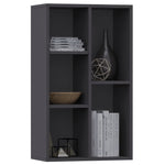 ZNTS Book Cabinet/Sideboard Grey 50x25x80 cm Engineered Wood 800164