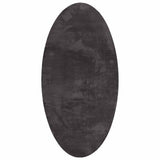 Area Rugs Oval HUARTE Anthracite 150 x 80 cm 100% Polyester 4103607