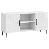 TV Cabinet High Gloss White 102 x 34.5 x 50 cm Engineered Wood 894929
