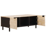 Coffee Table White 100 x 54 x 40 cm Solid Mango Wood 4017876