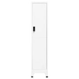 Locker Cabinet White 38x45x180 cm Steel 339772