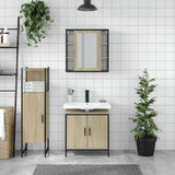 ZNTS 3 Piece Bathroom Cabinet Set Sonoma Oak Engineered Wood 3214761