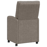 Dining Chairs with Wheels 2 pcs Grey 58 x 67 x 97 cm 42017859