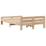 Bed Frame without Mattress 135x190 cm Double Solid Wood Pine 855487