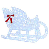Reindeer Pull Sleigh Cold white 70 x 26 x 130 cm Acrylic 42019076