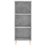 Highboard Concrete Grey 34.5x34x180 cm Engineered Wood 3198973