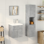 ZNTS 3 Piece Bathroom Furniture Set Concrete Grey Engineered Wood 3324867