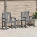 Garden Dining Chair 2 pcs Light Grey 65.5 x 59 x 88cm HDPE 42006606