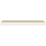 Floating Wall Shelves 4 pcs Oak and White 90x23.5x3.8 cm MDF 326584