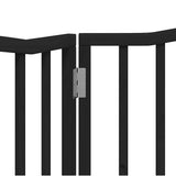 Dog Gate Foldable 2 Panels Black 160 cm Poplar Wood 352226