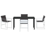Garden Dining Set Folding 5 pcs White Textilene and steel 3379339