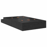 Storage Bed Frame with Drawer Black oak 236.5 x 120 x 31.5 cm 3335630
