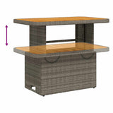 2 Piece Garden Dining Set with Cushions Grey Poly Rattan 3277406