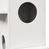Cat House White 43x43x90 cm Solid Wood Pine 859299