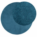 ZNTS Rug OVIEDO Short Pile Turquoise Ø 120 cm 375611